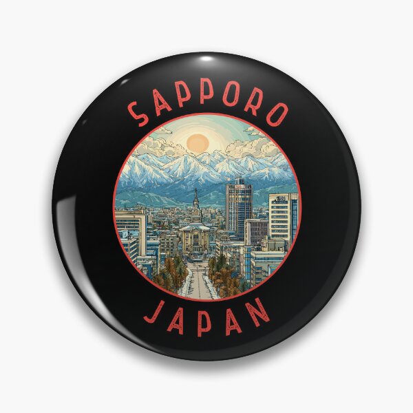 Item preview, Sapporo Japan Retro Distressed Circle designed and sold by KrisSidDesigns.