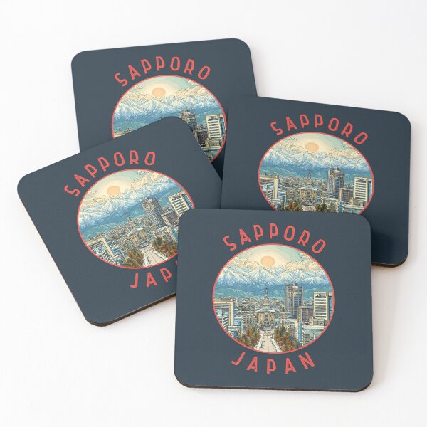 Item preview, Sapporo Japan Retro Distressed Circle designed and sold by KrisSidDesigns.