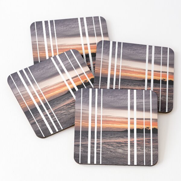 Item preview, Beach Sunset Striped Art | Ocean Horizon Graphic Tee designed and sold by AdventureUnlockedCo.