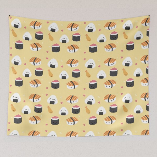 Item preview, Kawaii Sushi & Onigiri Pattern – Cute Japanese Food Friends designed and sold by PeonyandlillyId.