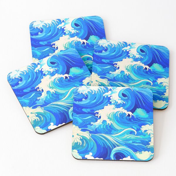 Item preview, Big Wave Asian-Inspired Blue And White Designs designed and sold by DEC02.
