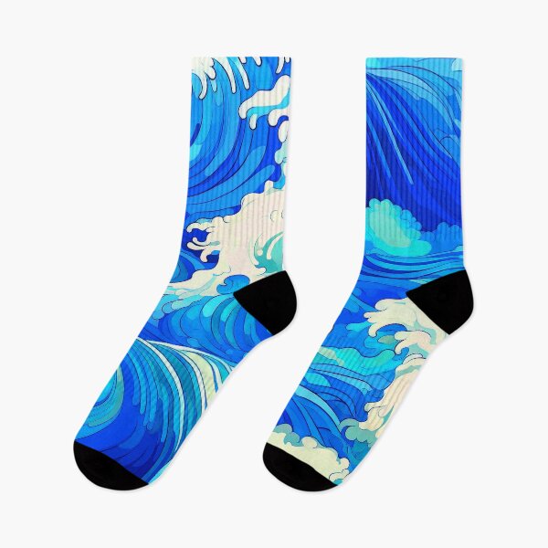 Item preview, Big Wave Asian-Inspired Blue And White Designs designed and sold by DEC02.