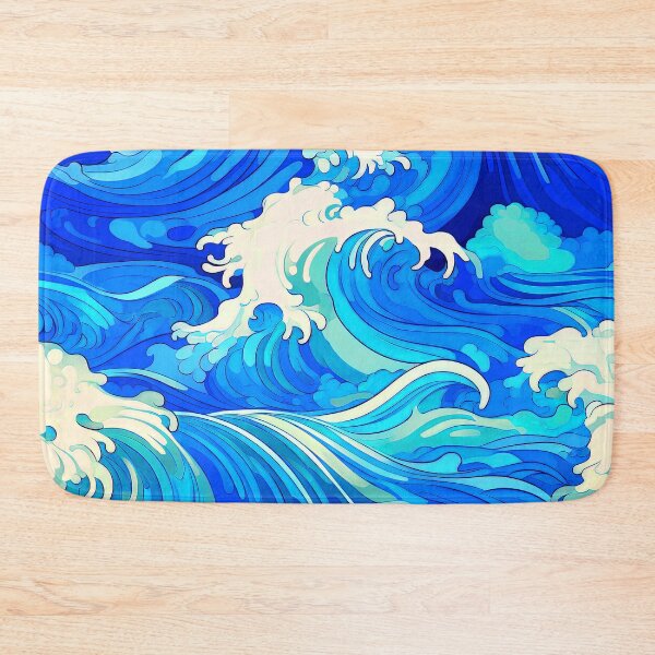 Item preview, Big Wave Asian-Inspired Blue And White Designs designed and sold by DEC02.