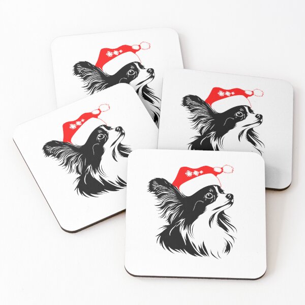 Item preview, Papillon with Santa Hat designed and sold by JollyCritters.