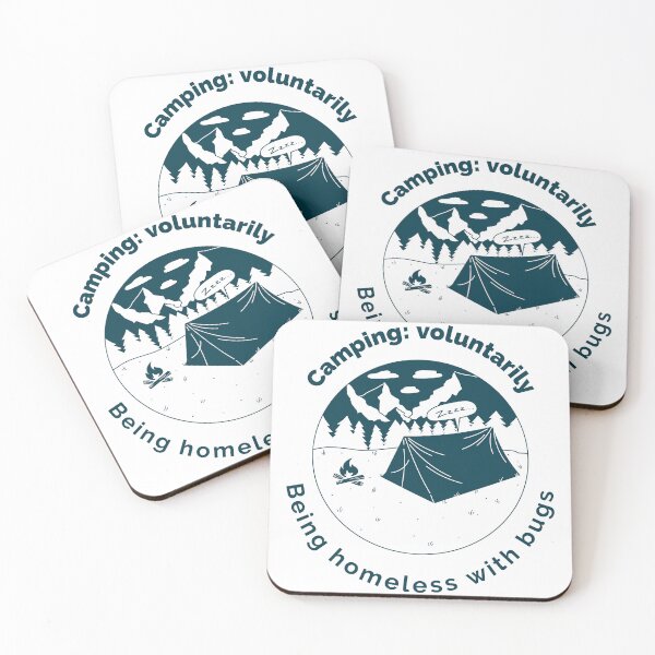Item preview, Camping: voluntarily being homeless with bugs tshirt  designed and sold by Jclapp29.