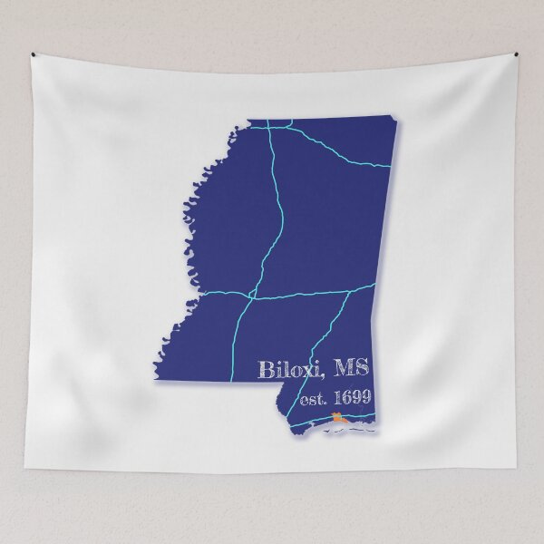 Item preview, Biloxi, MS [Blue] designed and sold by PhilbonianDezin.