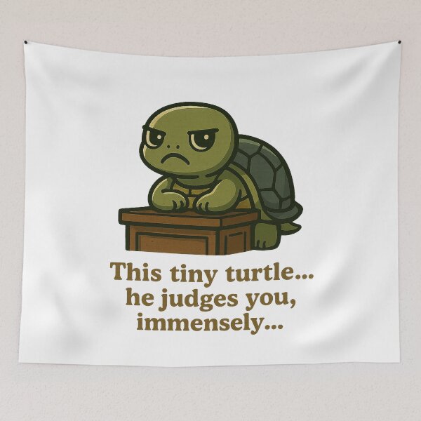 Item preview, Tiny Turtle Judge with Serious Stare designed and sold by dessertcruzing.