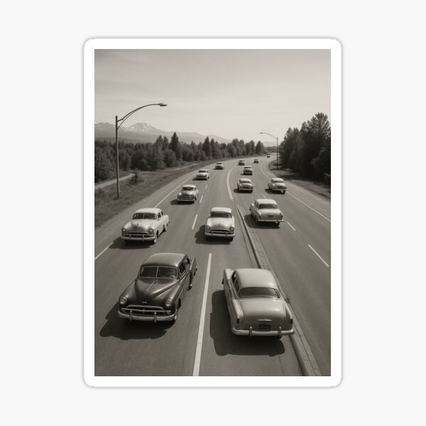 Item preview, Cruising the Past: 1950s Freeway Dream designed and sold by ShadowHowlCo.