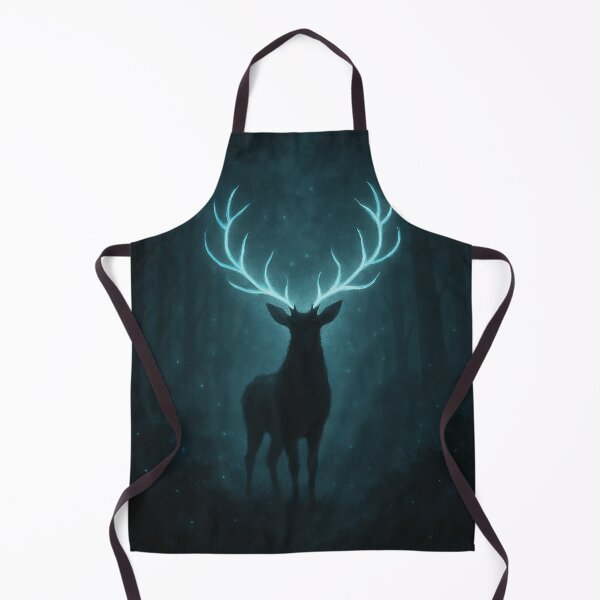Item preview, Mystical Glowing Antler Deer in Enchanted Forest – Fantasy Spirit Animal Art designed and sold by HAFIZ-DP.