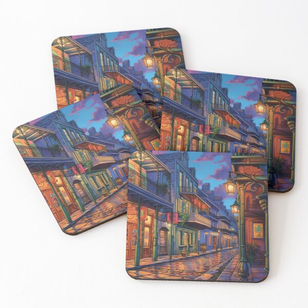 Item preview, Bourbon Street Acrylic Block - Vibrant New Orleans Nightlife Art designed and sold by GSizzle1.
