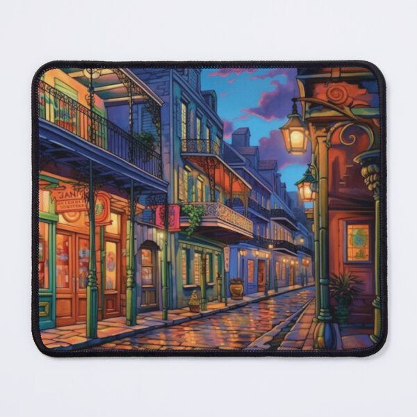 Item preview, Bourbon Street Acrylic Block - Vibrant New Orleans Nightlife Art designed and sold by GSizzle1.