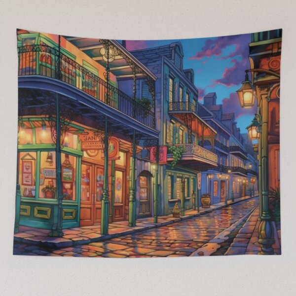 Item preview, Bourbon Street Acrylic Block - Vibrant New Orleans Nightlife Art designed and sold by GSizzle1.