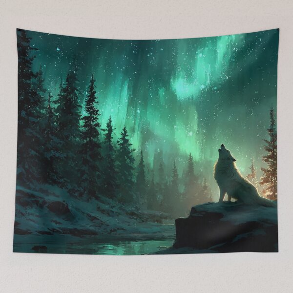 Item preview, wolf howling in the moon designed and sold by artsy artistry.