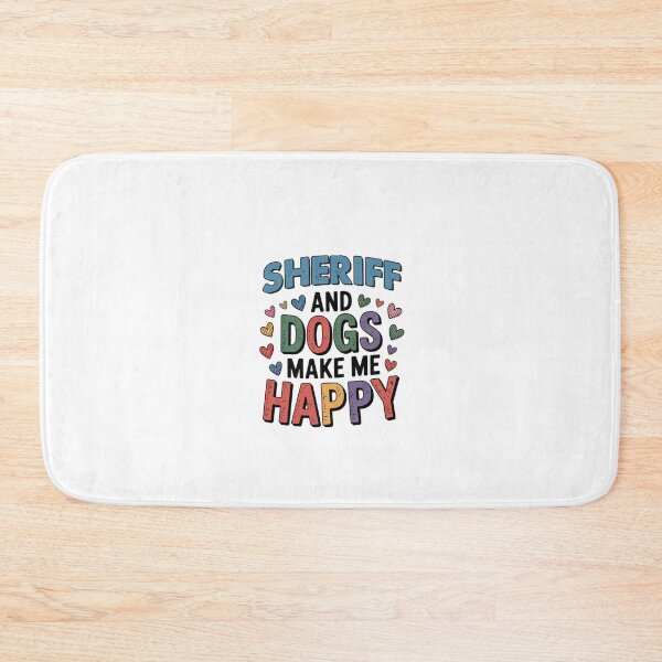 Item preview, Sheriff And Dogs Make Me Happy - Funny Sheriff Dogs Lover designed and sold by Oussinc.