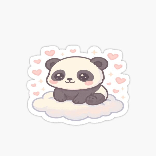 Item preview, Cloud Naptime Panda: Too Cute to Resist designed and sold by cutesweetart.