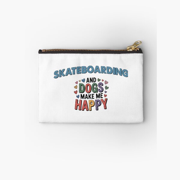 Artikelvorschau, Skateboarding und Hunde machen mich glücklich - Lustiger Skateboarding-Hundeliebhaber entworfen und verkauft von Oussinc.
