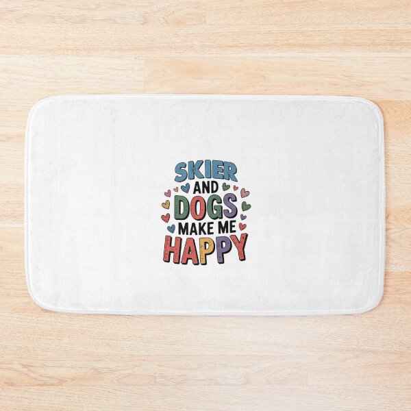 Item preview, Skier And Dogs Make Me Happy - Funny Skier Dogs Lover designed and sold by Oussinc.