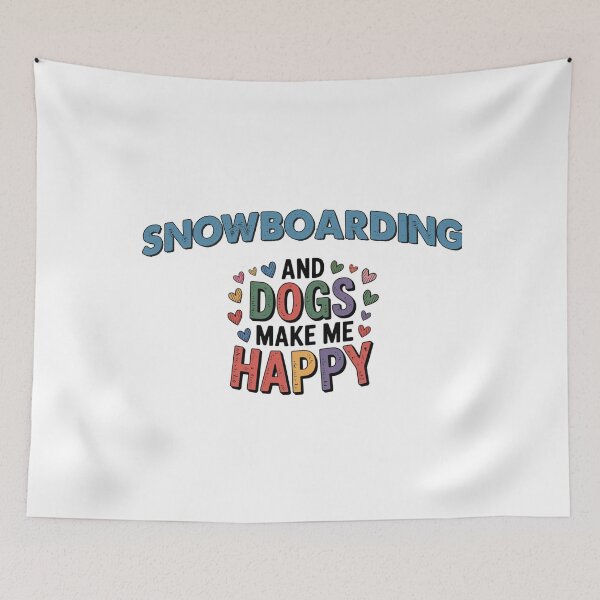 Item preview, Snowboarding And Dogs Make Me Happy - Funny Snowboarding Dogs Lover designed and sold by Oussinc.