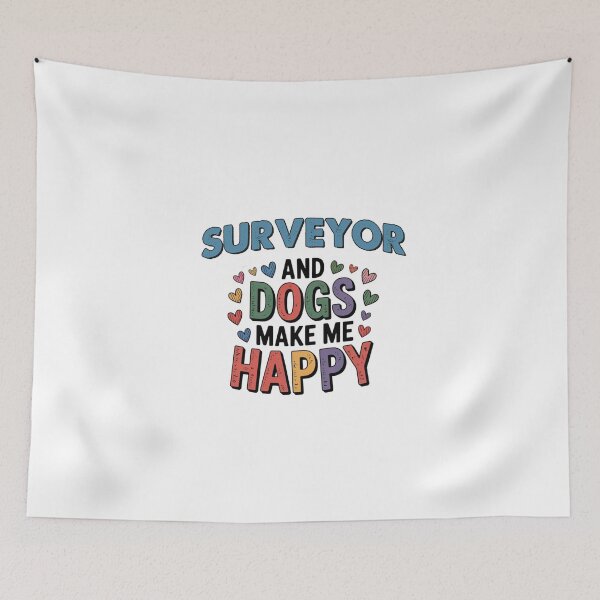 Item preview, Surveyor And Dogs Make Me Happy - Funny Surveyor Dogs Lover designed and sold by Oussinc.