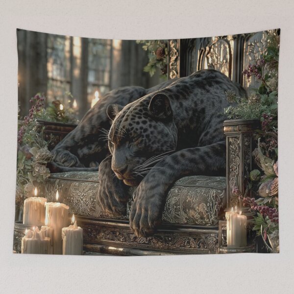 Item preview, black panther resting designed and sold by artsy artistry.