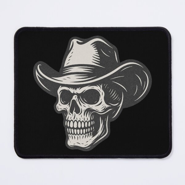Item preview, Cowboy Skull Sticker | Skeleton Cowboy designed and sold by Oh, the HORROR!.