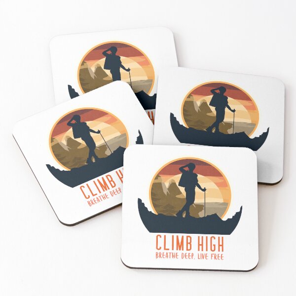 Item preview, Climb high, Breathe Deep, Live Free, Mountain hiking tshirt  designed and sold by Jclapp29.