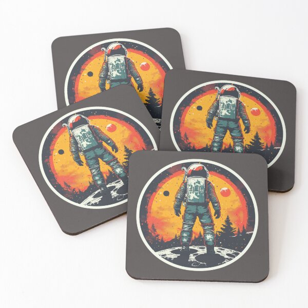 Item preview, Astronaut at Sunset – Retro Sci-Fi designed and sold by Intrepid Media.