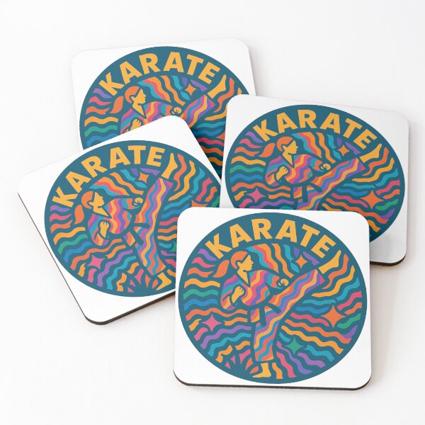 Item preview, Karate female colourful action motif designed and sold by Andykinoz.