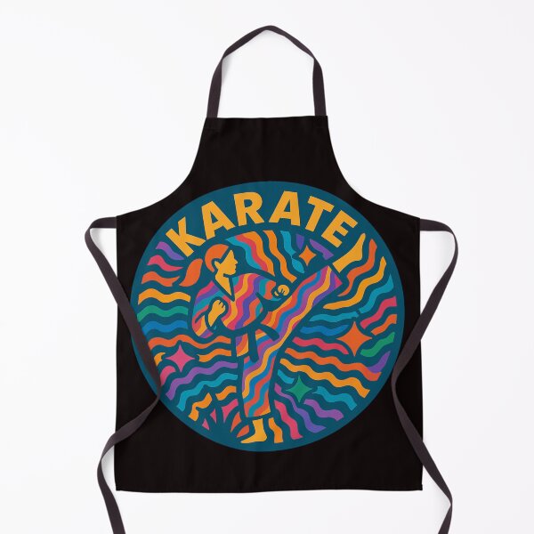 Item preview, Karate female colourful action motif designed and sold by Andykinoz.