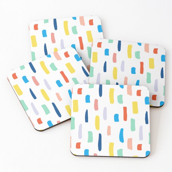 Item preview, Modern Painterly Paint Brush Abstract Pattern, Colorful Modern Nordic Decor, Lines and Shapes, Geometric Minimalist Pattern designed and sold by Natasha May Design.