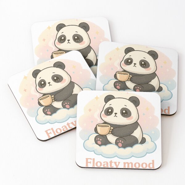 Item preview, Cloud-Puff Panda with Tea on a Dreamy Cloud designed and sold by dessertcruzing.