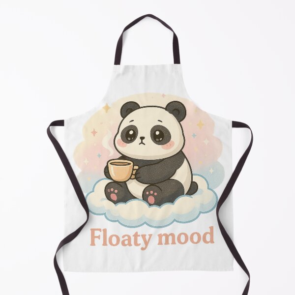 Item preview, Cloud-Puff Panda with Tea on a Dreamy Cloud designed and sold by dessertcruzing.