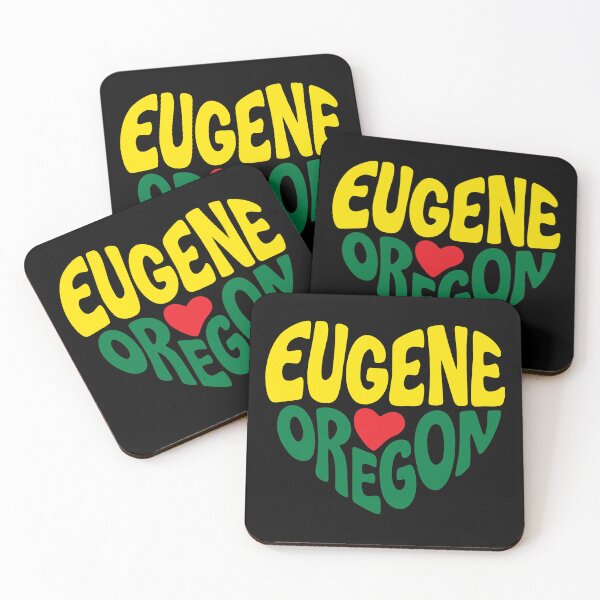 Item preview, Love from Eugene—Green and yellow, with heart designed and sold by RaincoreStudios.