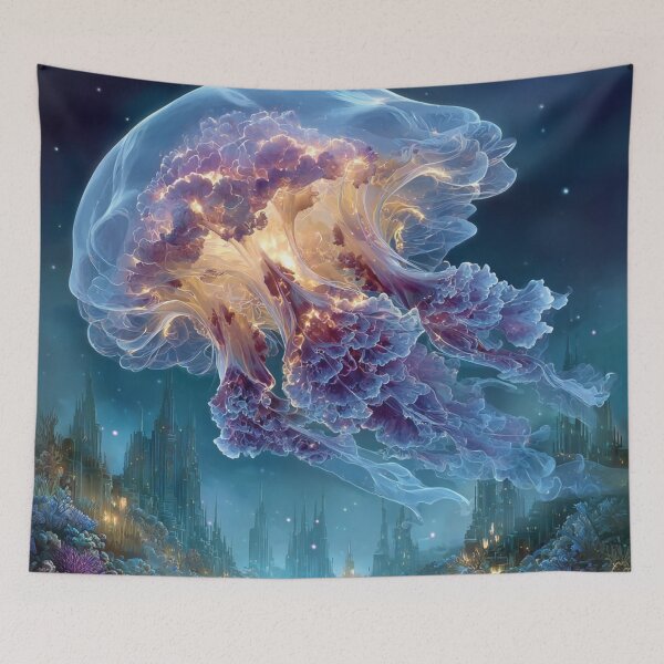 Item preview, jellyfish in ocean designed and sold by artsy artistry.