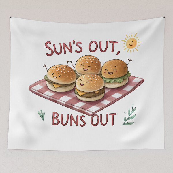 Item preview, sun's out buns out designed and sold by GogoGrove.