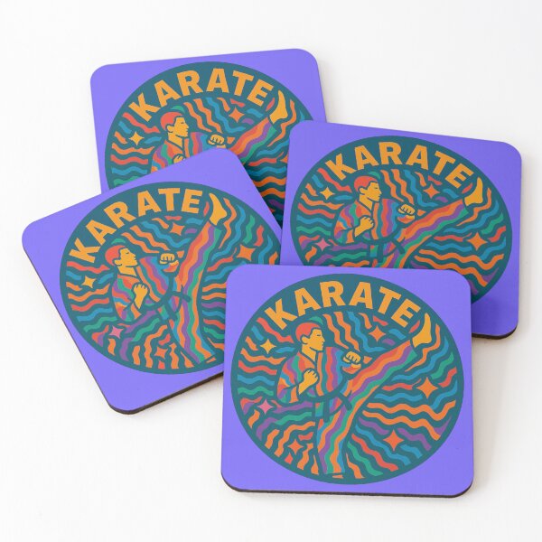 Item preview, Karate-colourful, action featured men's motif designed and sold by Andykinoz.