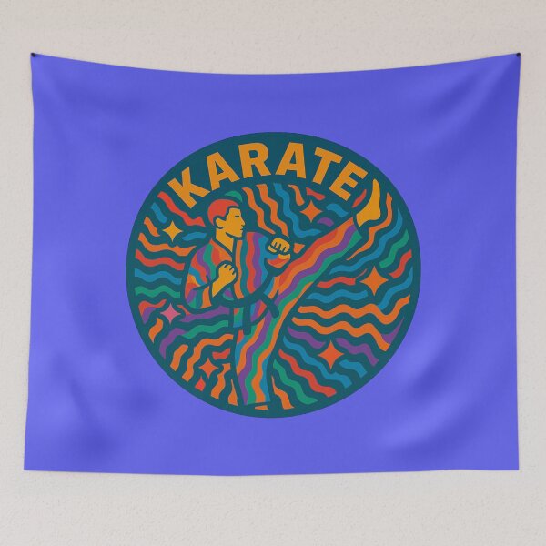 Item preview, Karate-colourful, action featured men's motif designed and sold by Andykinoz.