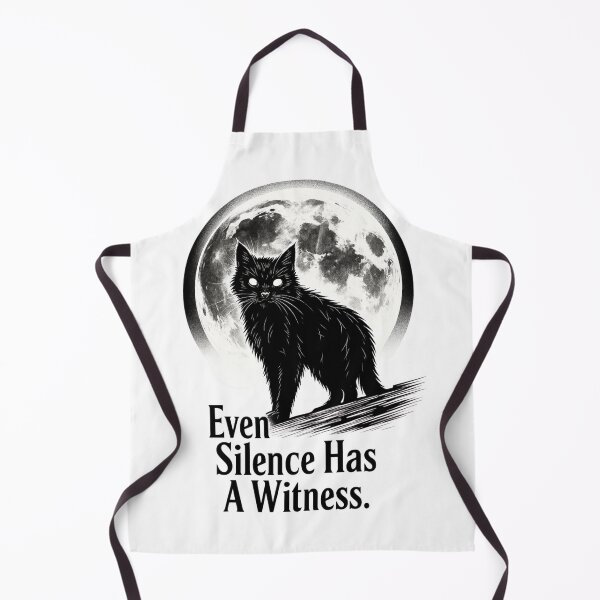 Item preview, Mystic Black Cat – Even Silence Has a Witness Moon Art designed and sold by JenniferCreaArte .