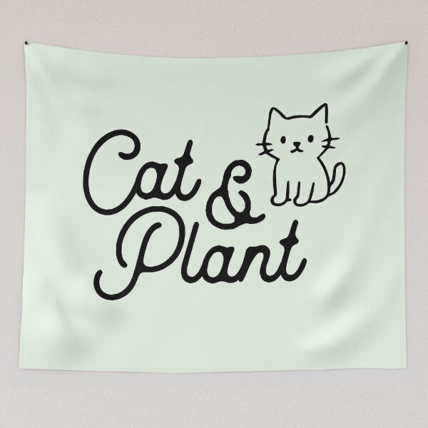 Item preview, Minimalist Cat Plant Botanical Line Art Aesthetic designed and sold by Kalaidax.