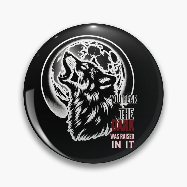 Item preview, Howling Wolf in Moonlight – Forged in Darkness Quote Design designed and sold by JenniferCreaArte .