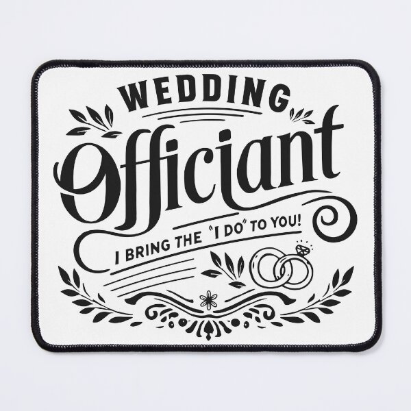 Item preview, Wedding Officiant – “I Bring the ‘I Do’ to You” Elegant Floral Design designed and sold by NotaryLife.