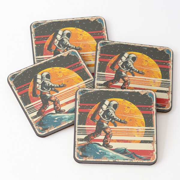 Item preview, Retro Space Astronaut on Alien Planet - Vintage Sci-Fi Art designed and sold by Intrepid Media.