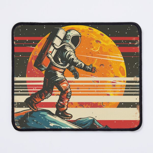 Item preview, Retro Space Astronaut on Alien Planet - Vintage Sci-Fi Art designed and sold by Intrepid Media.