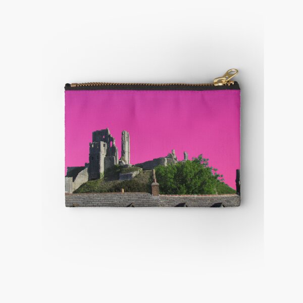 Item preview, Corfe Castle ( Bright Pink Sky ) designed and sold by wiggyofipswich.