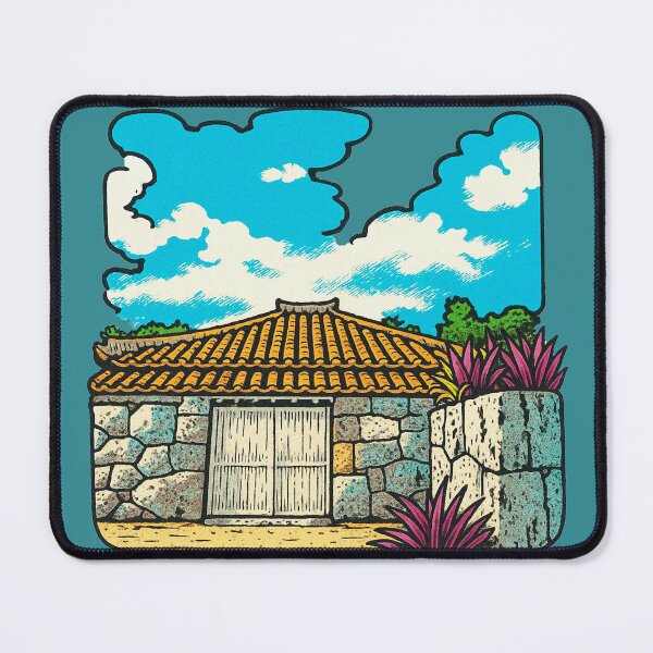 Item preview, Okinawa Traditional House | Stone Wall and Red Tile Roof - Island Heritage Series designed and sold by GeEeN.