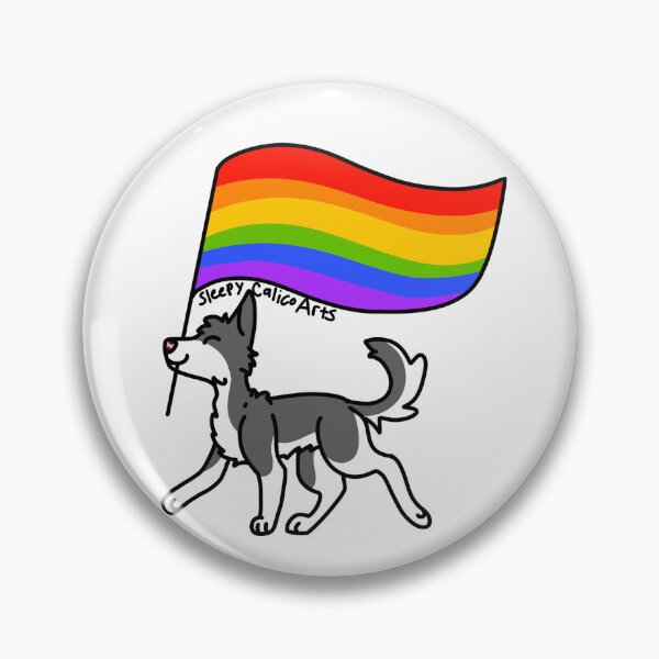 Item preview, Prancing pride husky dog designed and sold by SleepyCalico.