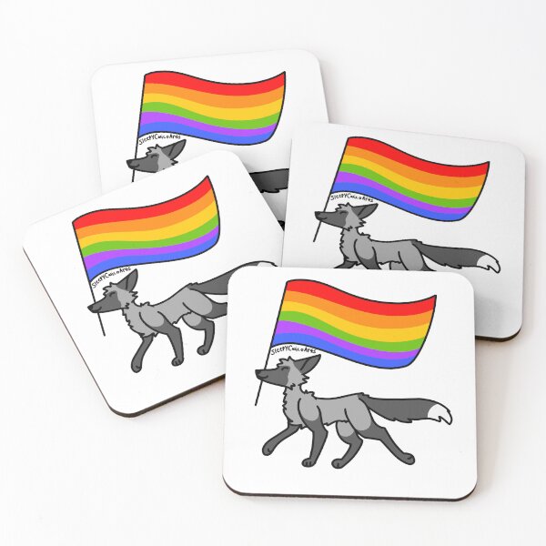 Item preview, Prancing pride silver fox designed and sold by SleepyCalico.
