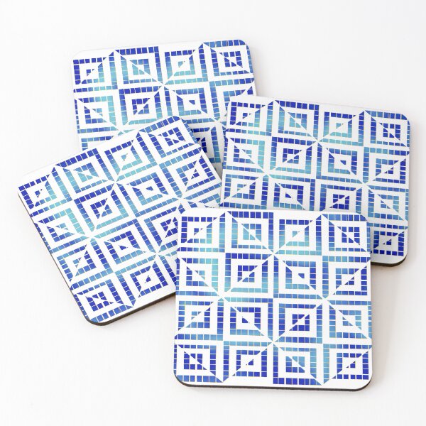 Item preview, Blue Tile Optical Illusion designed and sold by DaveDanchuk.