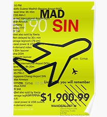 Madrid Singapore text Poster