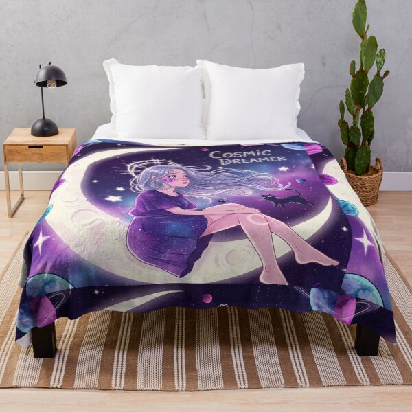 Item preview, Cosmic Dreamer: Mystical Moon & Inner Peace Art designed and sold by RehanInkDesigns.